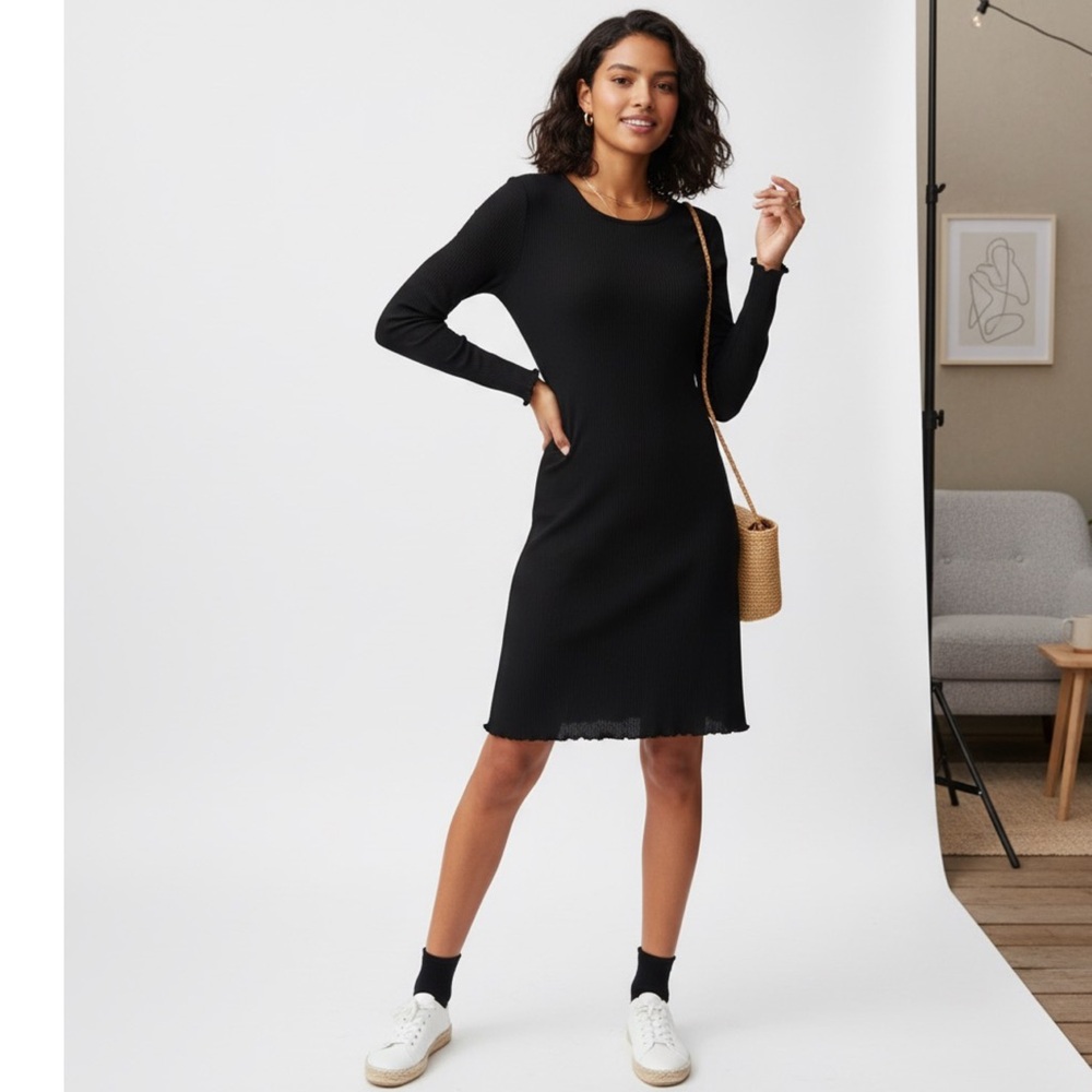 H&M‎ Ribbed Cotton Dress Size 10